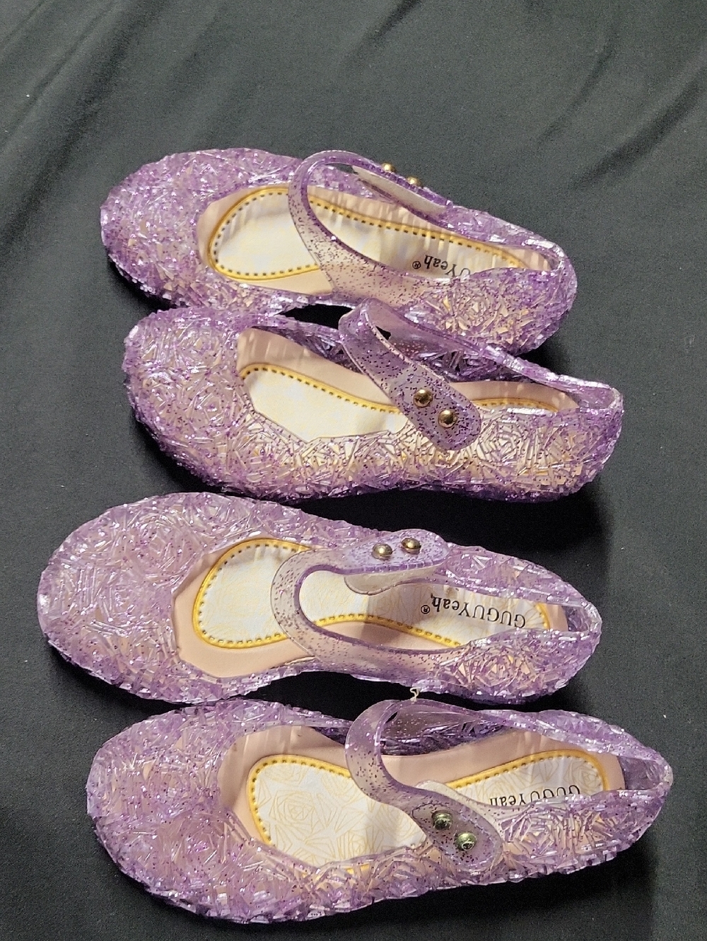 GUGUYeah Girls' Sparkle Jelly Dress Shoes - Lavender